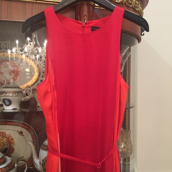 Banana Republic Color Block Orange Paneled long Maxi Dress sz.0 - Picture 6 of 8